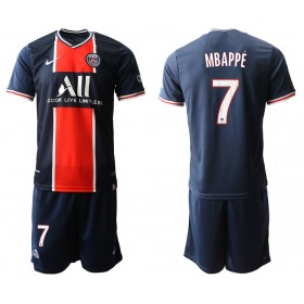 Camisolas de Futebol Paris Saint-Germain Kylian Mbappé 7 Criança Equipamento Principal 2020/21 Manga Curta